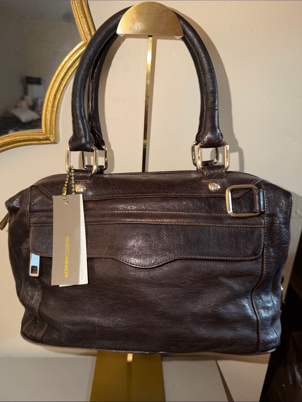 Rebecca Minkoff Chocolate Brown Leather Tote Satchel